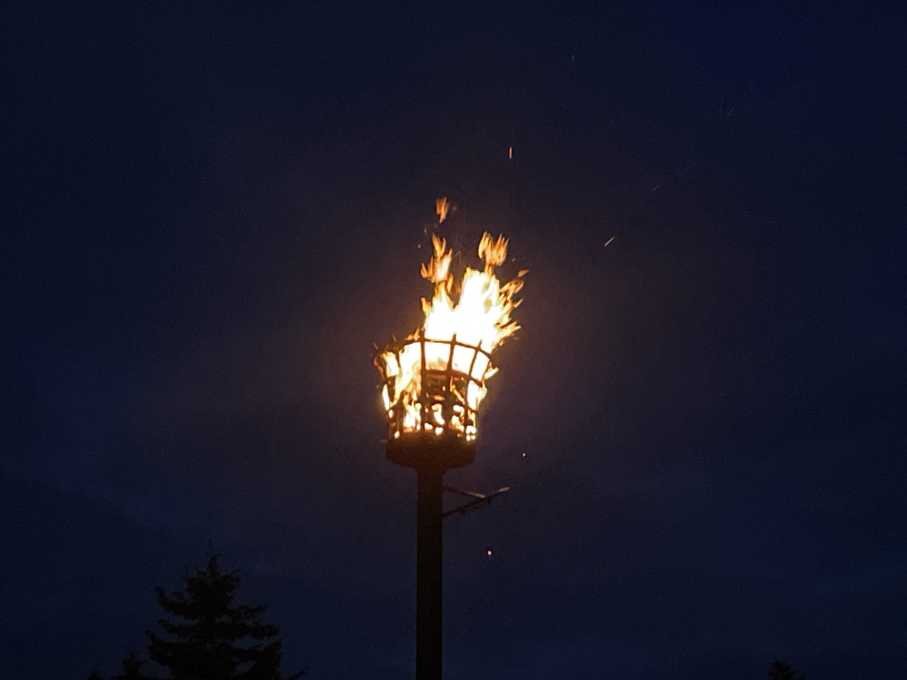 Beacon lighting in Leamington for the 80th anniversary of VE Day (images Via Nadia Sayed) Beacon lighting in Leamington for the 80th anniversary of VE Day (images Via Nadia Sayed)