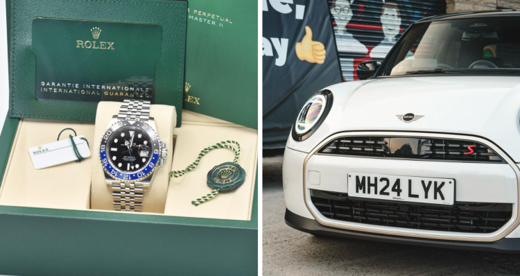 High Peak Comps - a local competitions firm - is hosting two exciting prize draws; one for a Mini Cooper S, and another for a brand new Rolex Batgirl (Image - High Peak Comps)