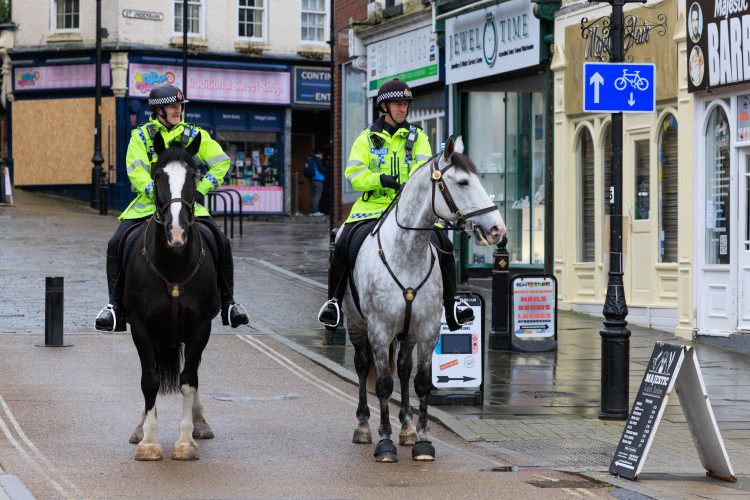 Police were deployed to Stockport on Tuesday 6 May as part of Operation Rimini - a special operation to reduce crime in the town centre (Image - GMP)