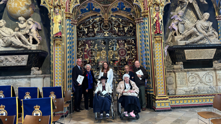 Staff, residents and Day Care users from Royal Star & Garter in Surbiton attended the VE Day service at Westminster Abbey (Credit: Royal Star & Garter)
