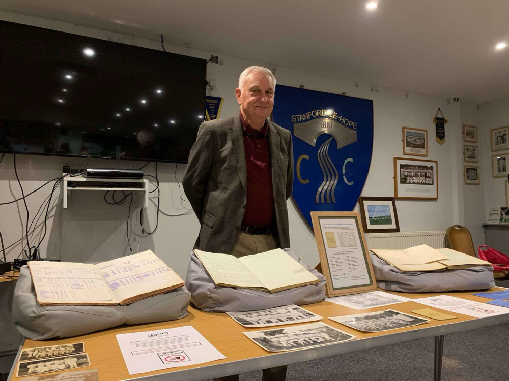 John Hicks with some of the display he put together. John Hicks with some of the display he put together.