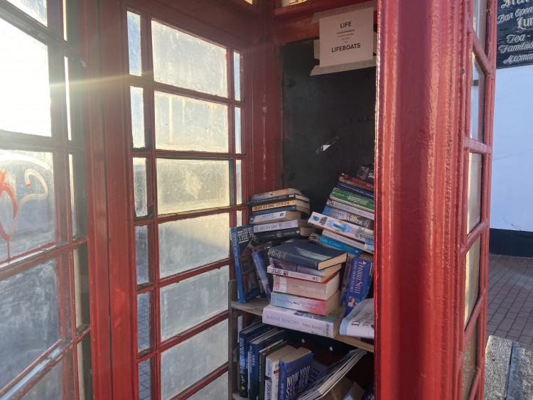 The telephone box was most recently used as a micro library. (Credit: Chloe Brewster)