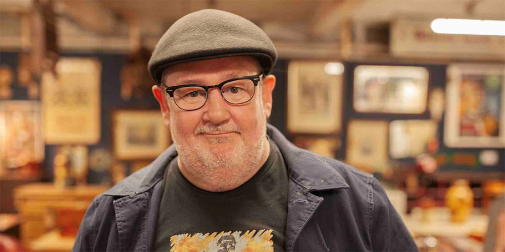 Johnny Vegas, 54, opened Vintage Vegas at Dagfields Crafts & Antiques Centre, Nantwich on Saturday 10 May, with new TV show, 'Johnny Vegas' Little Shop Of Antiques' airing on Quest this July (Quest). Johnny Vegas, 54, opened Vintage Vegas at Dagfields Crafts & Antiques Centre, Nantwich on Saturday 10 May, with new TV show, 'Johnny Vegas' Little Shop Of Antiques' airing on Quest this July (Quest).