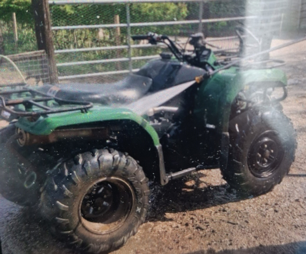 Photo of the stolen quad bike (Credit: Cheshire Police) Photo of the stolen quad bike (Credit: Cheshire Police)