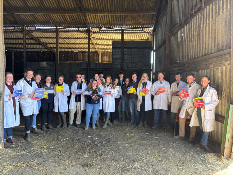 Prize winners and members of Warwickshire Young Farmers (image via PLMR Advent)