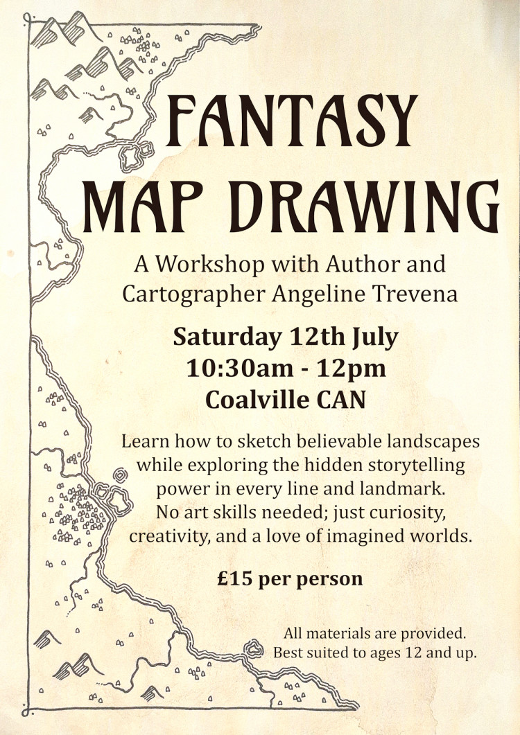 Fantasy Map Drawing Workshop at CAN HQ, Memorial Square, Coalville Fantasy Map Drawing Workshop at CAN HQ, Memorial Square, Coalville