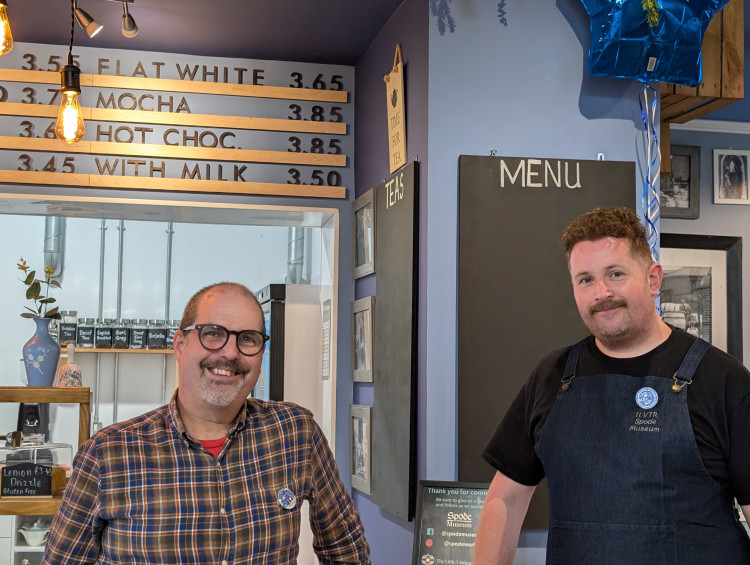 Museum manager, Michael Escolme and The Little Vintage Tea Room, Craig Scott-Patrick. (LDRS)
