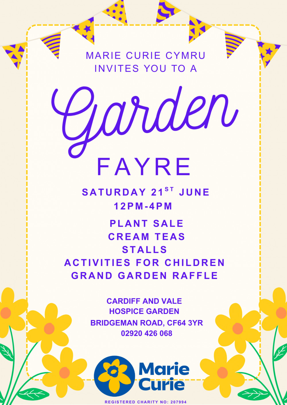 Marie Curie Cymru Garden Fayre 