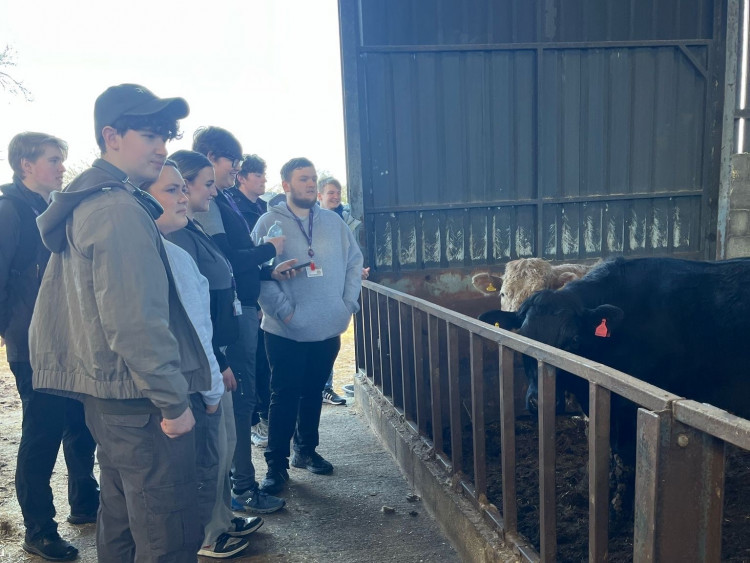 Students recently visited a Welsh hillside farm to gain firsthand insight into sustainable food production (Image via: Cheshire College)
