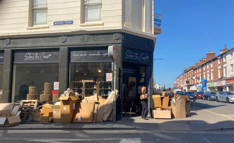 Furniture and homeware Stone the Crows in Leamington is closing (images via James Smith)