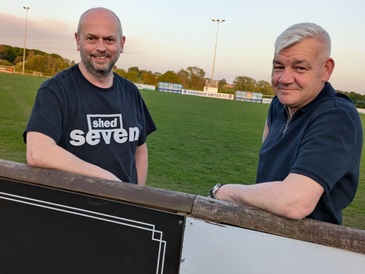 Former Sandbach United football club chairman, Peter Colclough,and business partner Chris Hall, a committee member at Sandbach United, have joined forces to launch KIX FC. (Photo: Nub News)