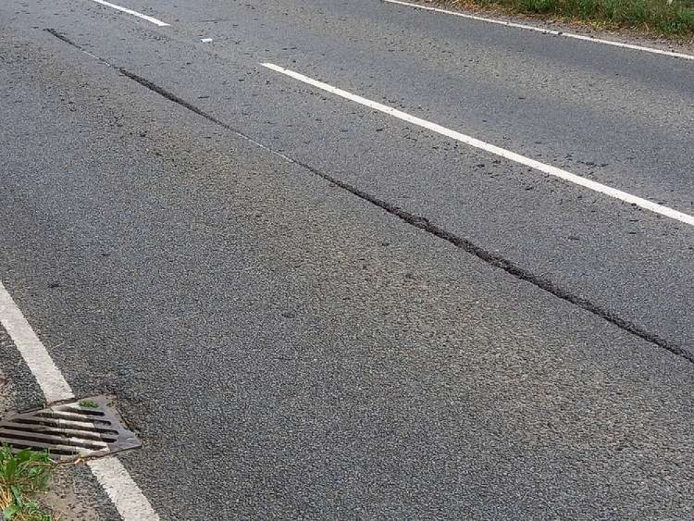 Road left scarred