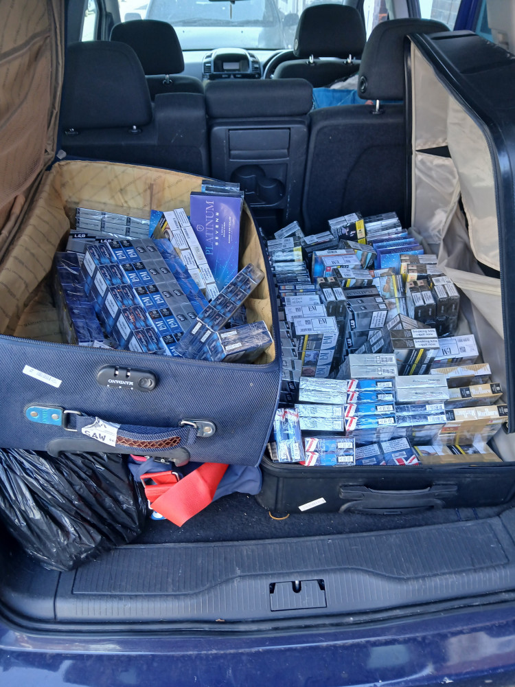 Illegal products were found in a car linked to TKT Express on High Street, Tunstall. (Stoke-on-Trent City Council)