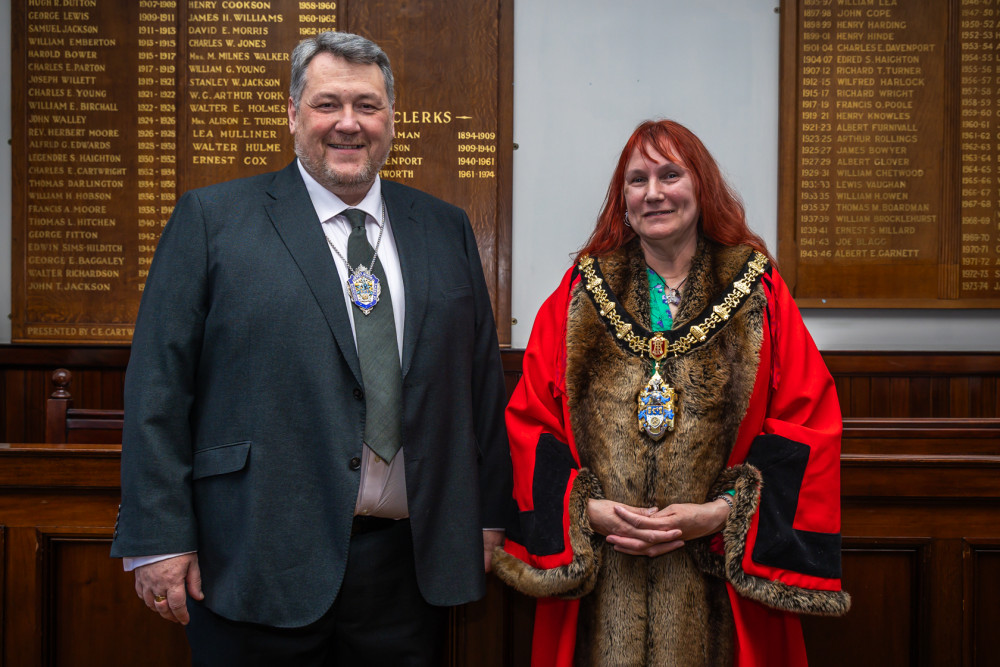 Cllr Sally Graham was formally appointed as the new Mayor of Crewe with Cllr Stuart Mackay appointed as deputy mayor (Crewe Town Coun Council). Cllr Sally Graham was formally appointed as the new Mayor of Crewe with Cllr Stuart Mackay appointed as deputy mayor (Crewe Town Coun Council).