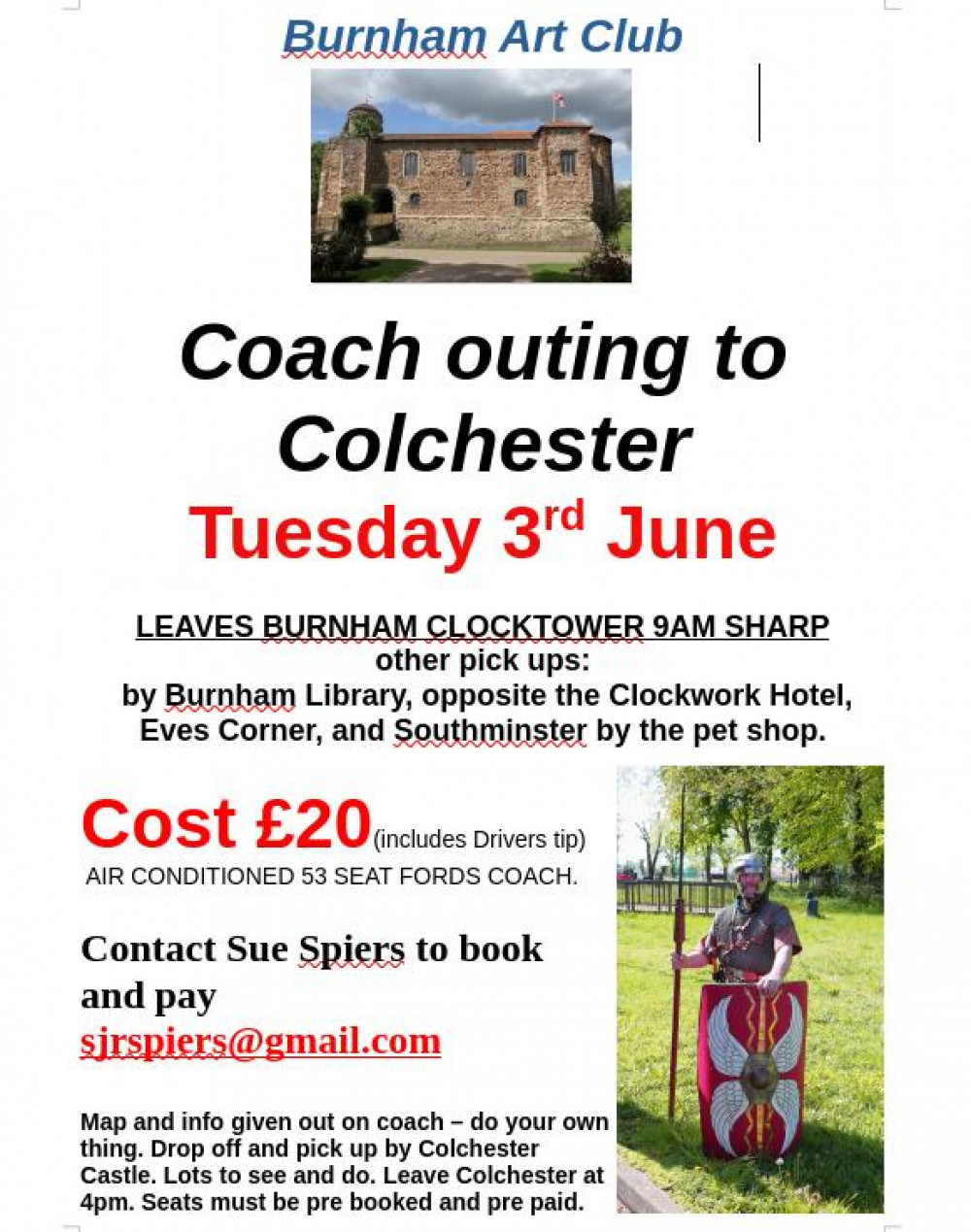 Coach outing to Colchester from Burnham on Crouch Coach outing to Colchester from Burnham on Crouch