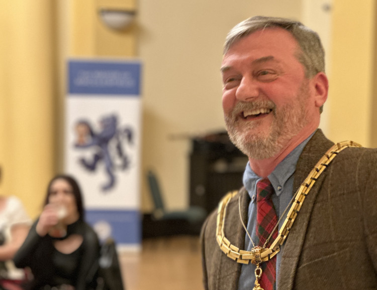 The outgoing Mayor of Macclesfield Sandy Livingstone has been reflecting on his year with the chain (Credit: MTC)