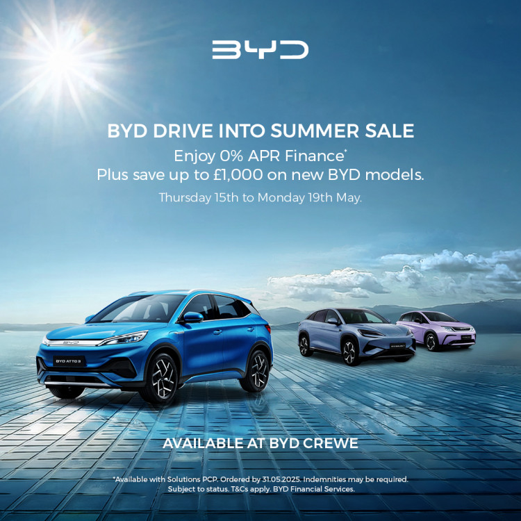 The BYD Drive into Summer Sale Event is now on. Visit BYD Crewe yourself to experience the BYD magic yourself (Swansway).