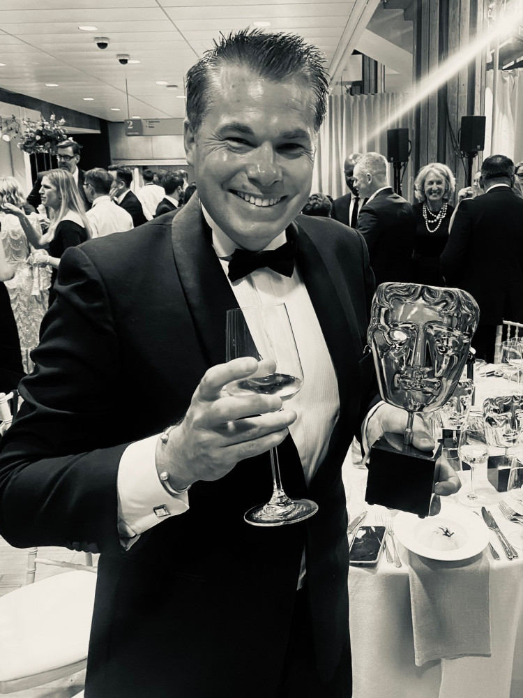 TV Director, Gareth Knowles from Sandbach with his BAFTA award. (Photo: Gareth Knowles) 