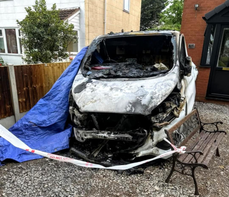 At 3.17am on Saturday 17 May, Cheshire Fire and Rescue were alerted to a van blaze on Adlington Road, Wistaston Green (Callum Forster).