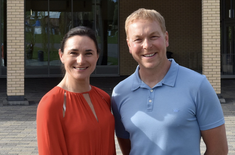 Dame Sarah Storey and Sir Chris Hoy (Credit: King’s School)