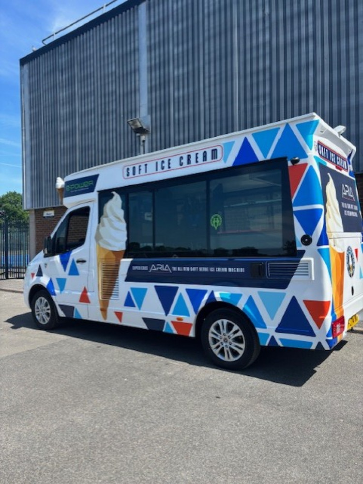An ice cream van has helped boost donations for an outdoor shelter at Sandbach High School and Sixth Form College. (Photo: Sandbach High School an Sixth Form College) 