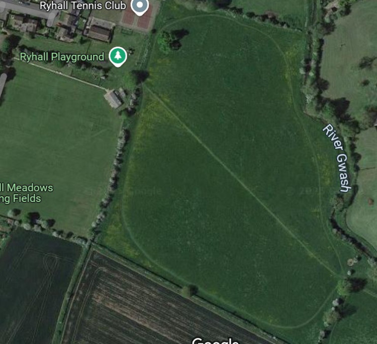 The field in Ryhall was hoped to become a Village Green (Photo: Google Maps)