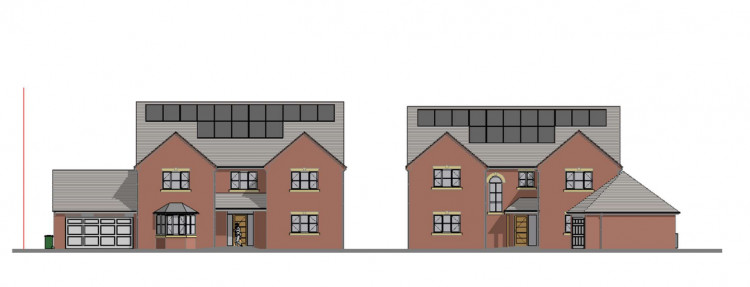 An artist's impression of the proposed new homes in Hatton (image via planning application)