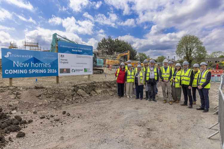 Stonewater Representatives With Members Of Somerset Council And Frome Town Council At The Cherry Grove Development In Frome Stonewater