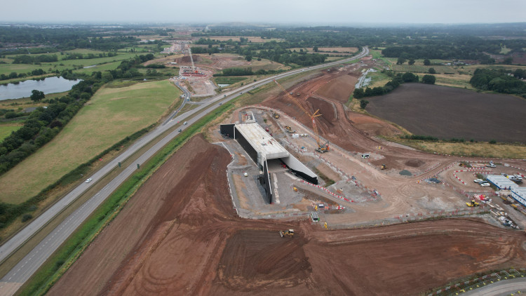 HS2 works around Balsall Common (image via HS2)