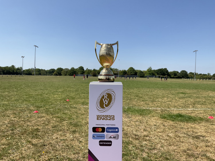 The Women's Rugby World Cup 2025 trophy tour stopped at Twickenham Rugby Club in Hampton (credit: Richmond Council).