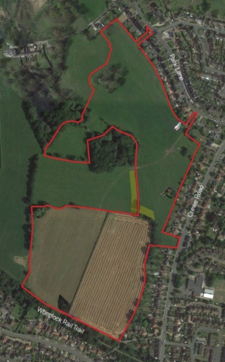 Wain Estates Application Site, Sandbach (Google) The Wain Estates application site in Sandbach Sandbach (Google). 