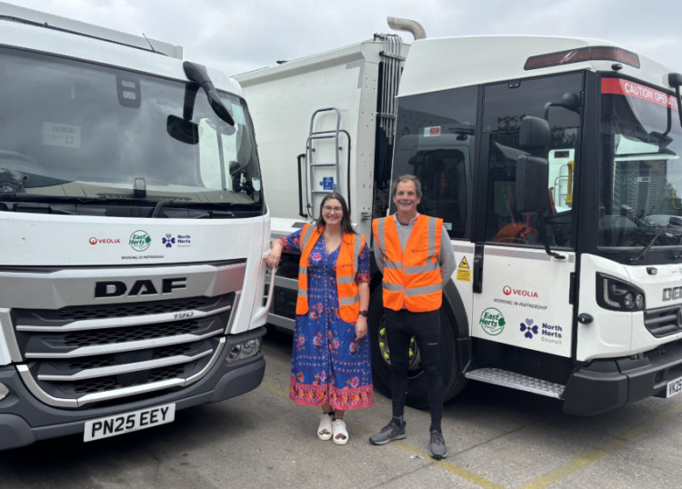 Cllr Tim Hoskin, Executive Member for Sustainability at East Herts Council & Cllr Amy Allen, Executive Member for Recycling & Waste at North Herts Council