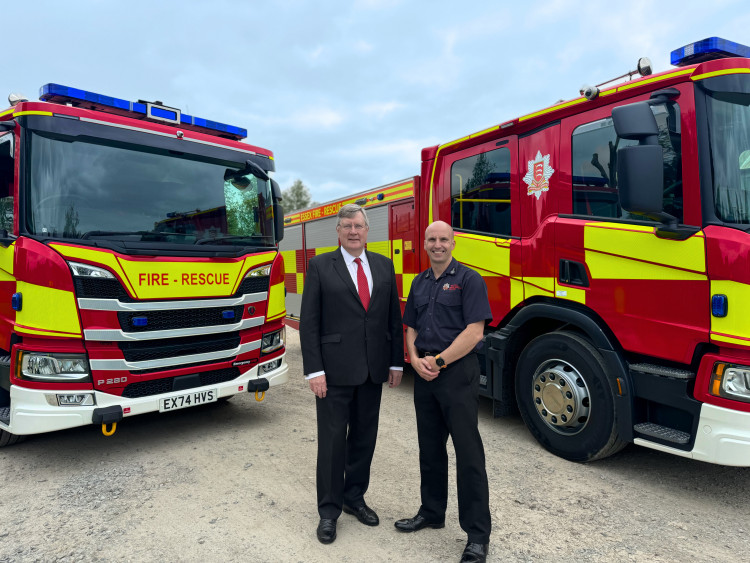 Roger Hirst, the Police, Fire and Crime Commissioner, and Chief Fire Officer, Rick Hylton. (Image: Essex County Fire & Rescue Service)
