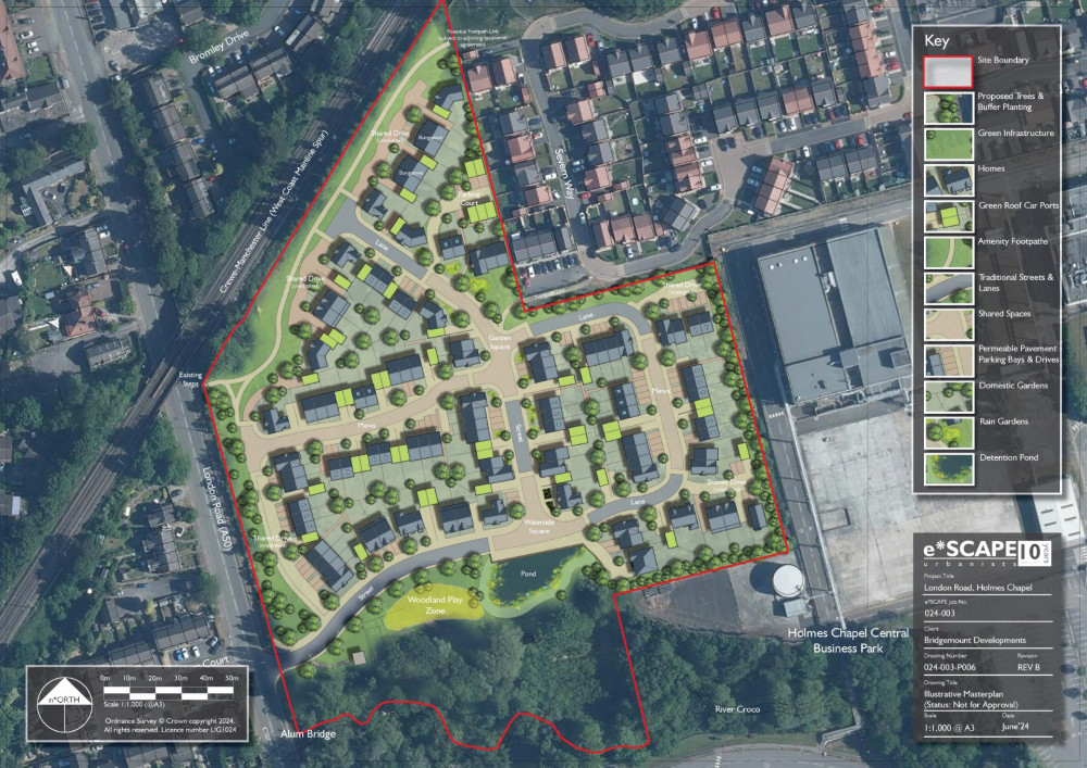 An outline planning application for a new residential development in the heart of Holmes Chapel has been submitted. (Image: Bridgemount Developments) An outline planning application for a new residential development in the heart of Holmes Chapel has been submitted. (Image: Bridgemount Developments)