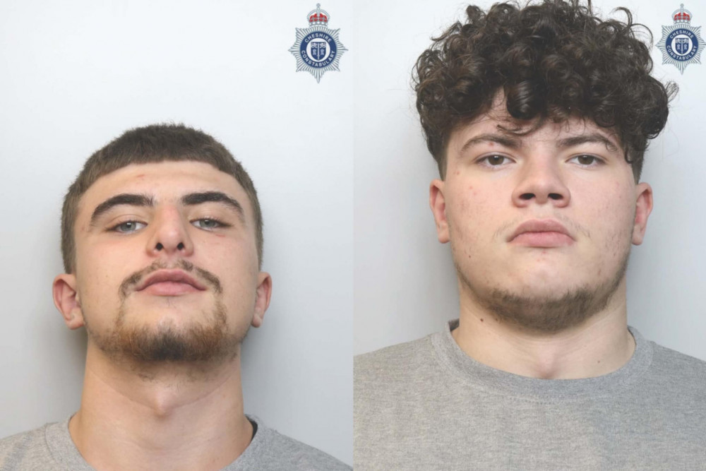 James Evans, 19, was sentenced to 56 months in prison, with James Keeling, 18, sentenced to 52 months (Cheshire Police). James Evans, 19, was sentenced to 56 months in prison, with James Keeling, 18, sentenced to 52 months (Cheshire Police).