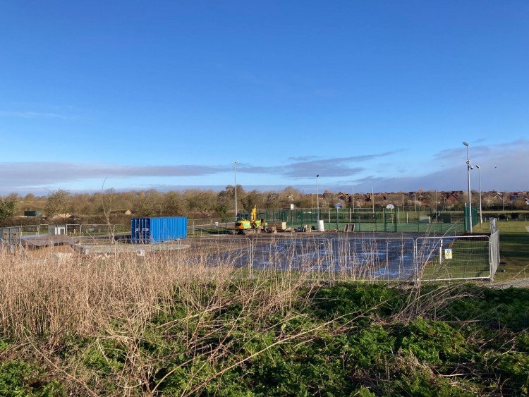 Construction on the Riverside Park skatepark began earlier this year. 