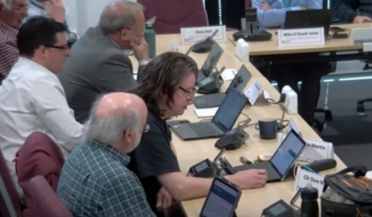 Councillor Matt Martin At The Climate And Place Scrutiny Committee Meeting On April 28. CREDIT: Somerset Council. 