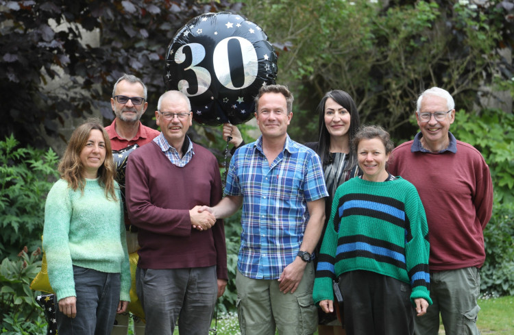 Rob Hole with Palace team members and Chair of Trustees (courtesy Jason Bryant)
