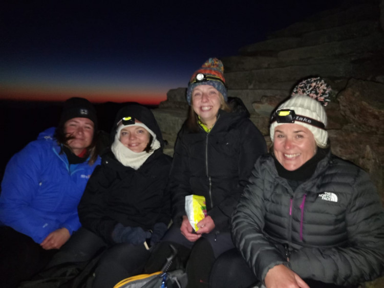 The trust's community services team climbed Snowdon at night (Credit: NHS)