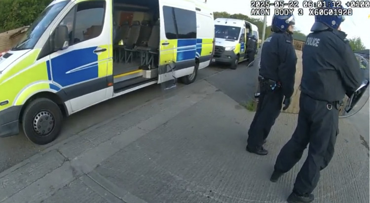 James Galbraith, 28, from Limerick in Ireland, was charged with attempted murder and threats to kill following an incident near Kenilworth (images via Warwickshire Police)
