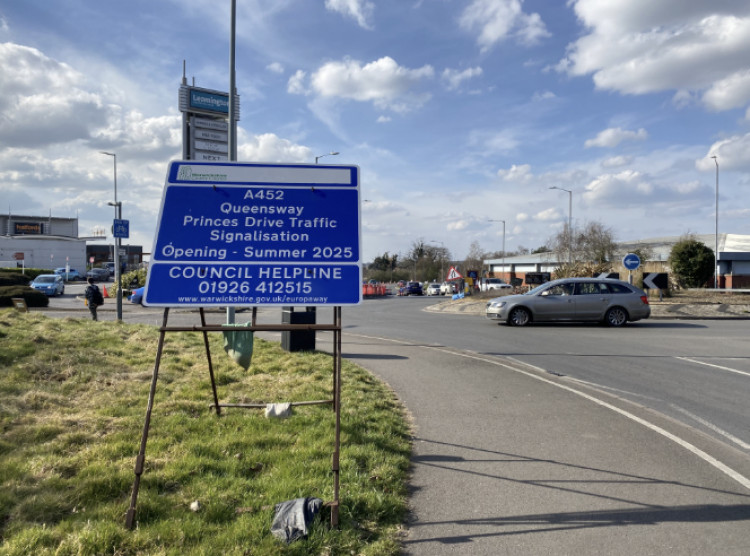 Temporary pedestrian closures announced around A452 Europa Way in Leamington (images via James Smith)