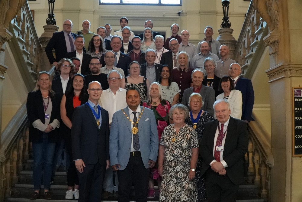 Warwick District Councillors on the stairs in the Town Hall (images supplied) Warwick District Councillors on the stairs in the Town Hall (images supplied)