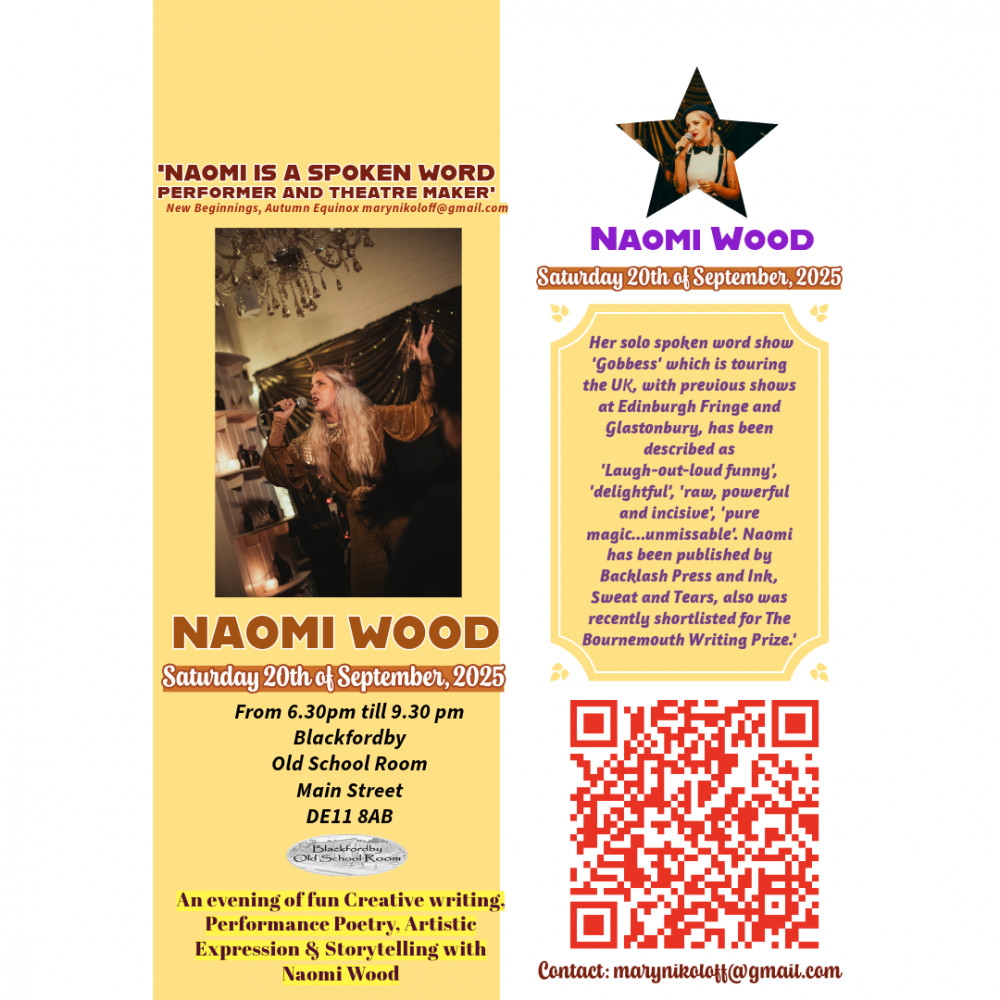 NAOMI is a Spoken Word performer and Theatre Maker!