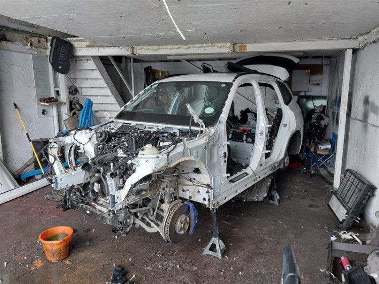 One the of vehicles found at the site.