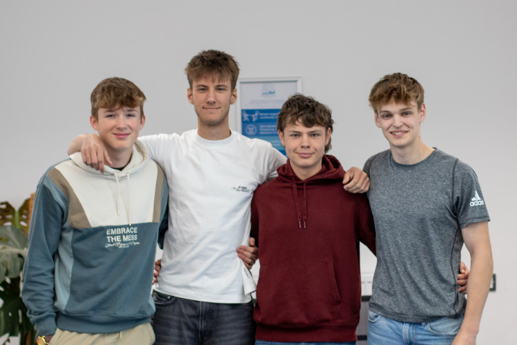 From left - Joe, Aaron, Ellis and Ash of Five Foot Under (image supplied)