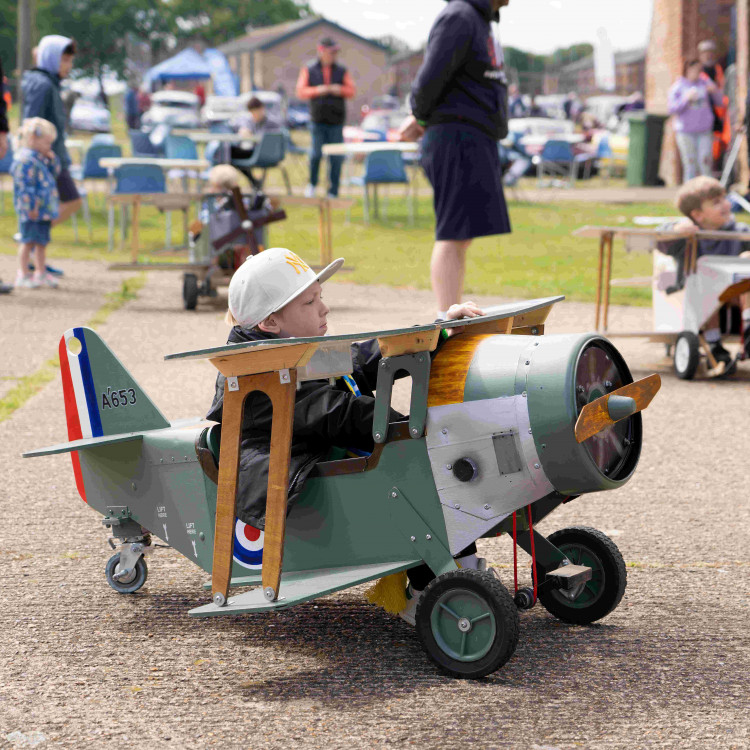 Neil Amis enjoys his own fight while watching the exhilarating displays. (Credit: Stow Maries Aerodrome)