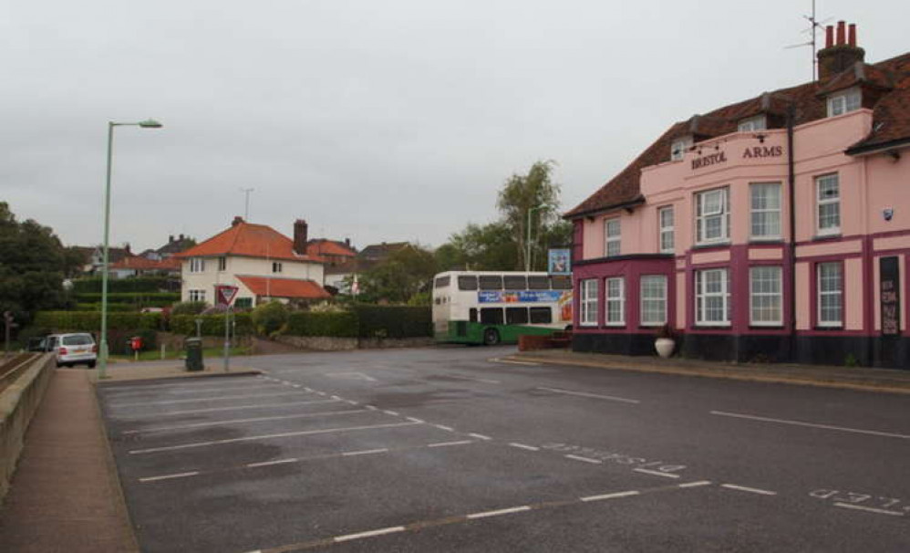 Bristol Arms car park, Shotley Gate - Credit: David Hallam-Jones - geograph.org.uk/p/3486732