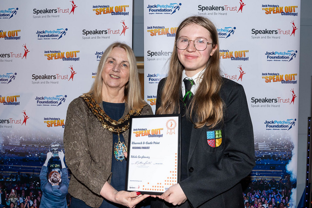 Borough mayor Cllr Kairen Raper supported local students at the final, including Thames Park's Borough mayor Cllr Kairen Raper supported local students at the final, including Thames Park's