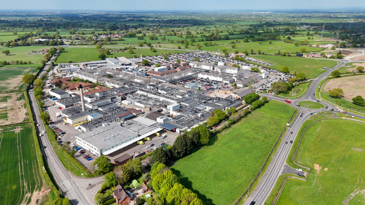 An aerial view of Leighton Hospital and Bob Brown Way (Jonathan White).