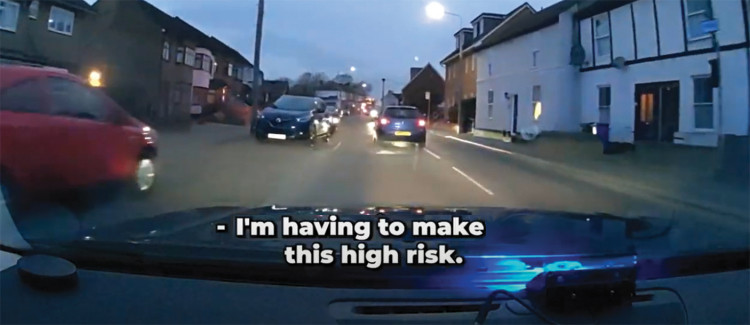 Pursuit went through through Aveley